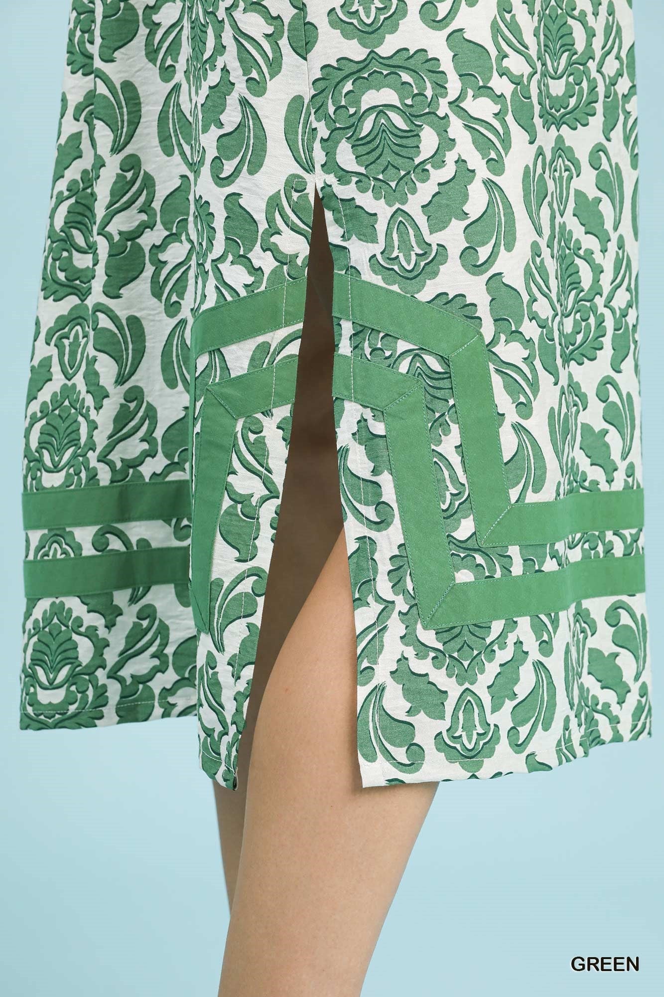 Umgee Abstract Two Tone Print Midi Dress - Bitsy Gypsy Boutique