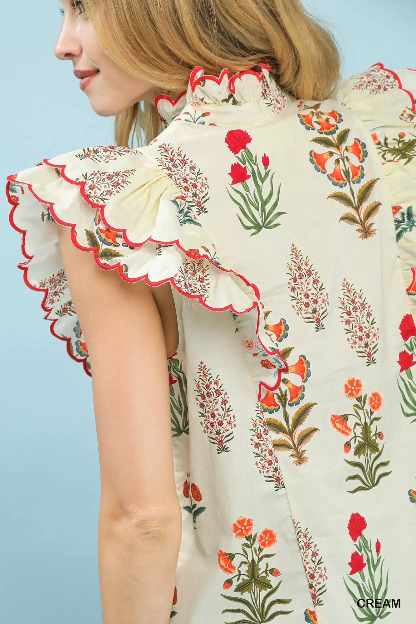 Umgee Block Floral Print Top - Bitsy Gypsy Boutique