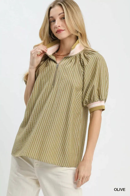 Umgee Botanical Print Blouse - Bitsy Gypsy Boutique