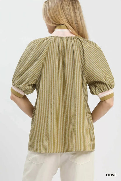 Umgee Botanical Print Blouse - Bitsy Gypsy Boutique