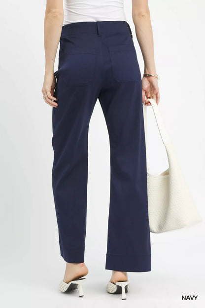 Umgee Button Stretched Pants - Bitsy Gypsy Boutique