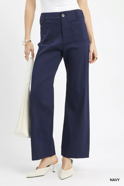 Umgee Button Stretched Pants - Bitsy Gypsy Boutique