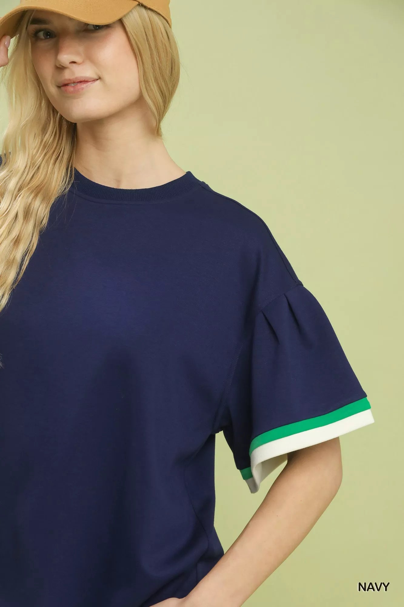 Umgee Contrast Trim Bell Sleeve Top - Bitsy Gypsy Boutique