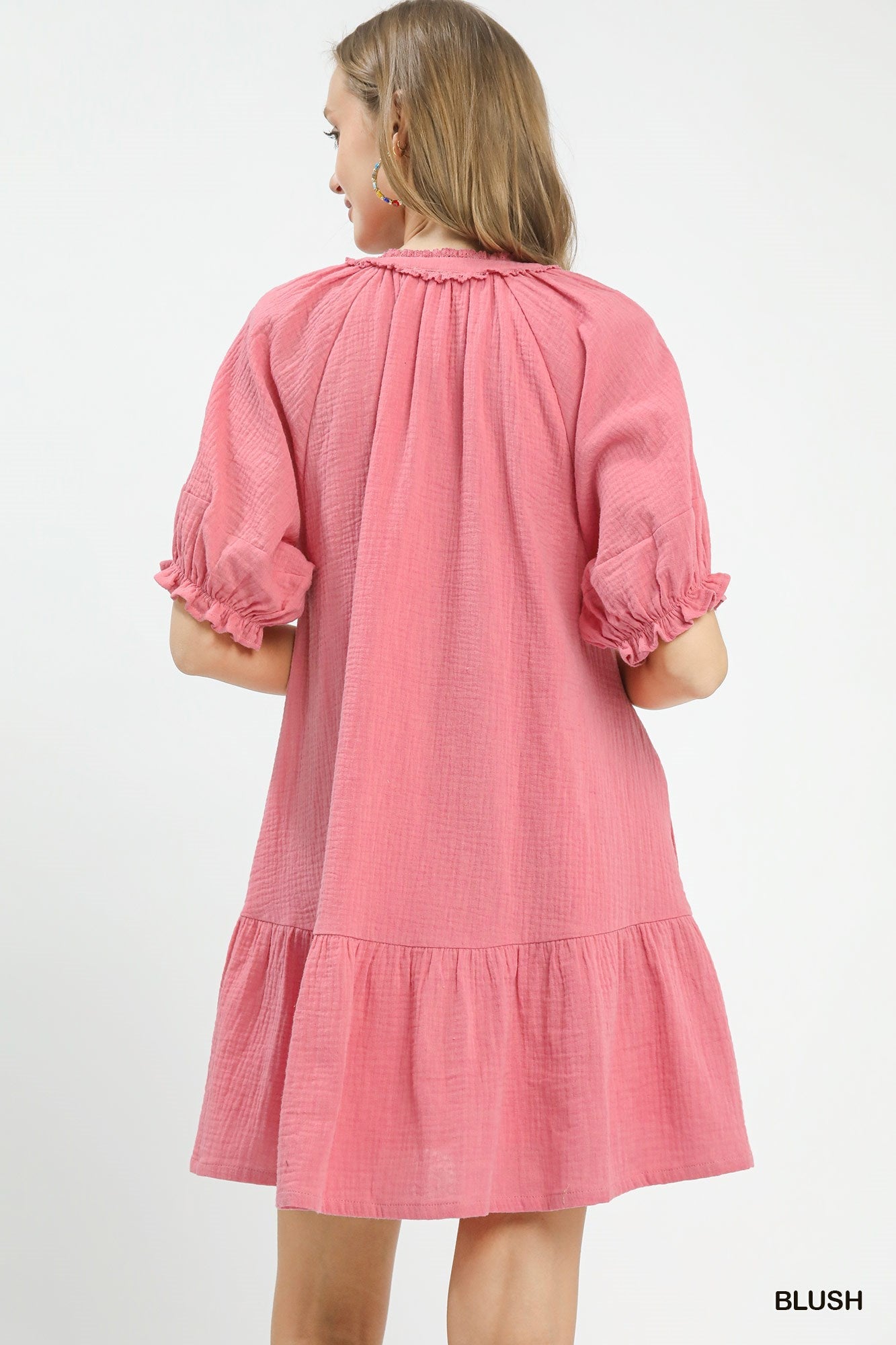 Umgee Cotton Gauze Mini Dress - Bitsy Gypsy Boutique