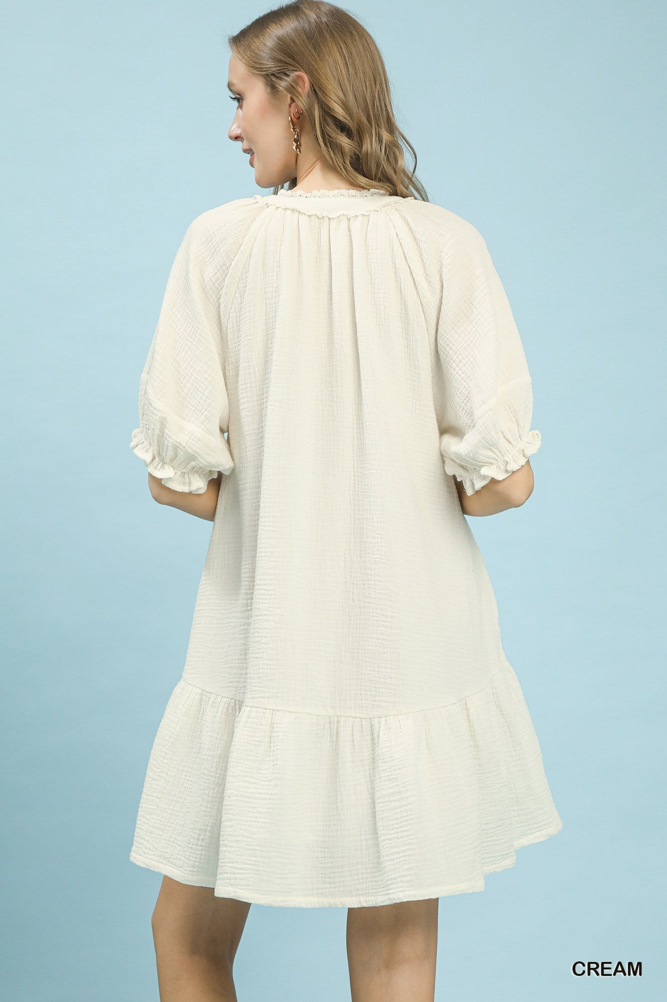 Umgee Cotton Gauze Mini Dress - Bitsy Gypsy Boutique