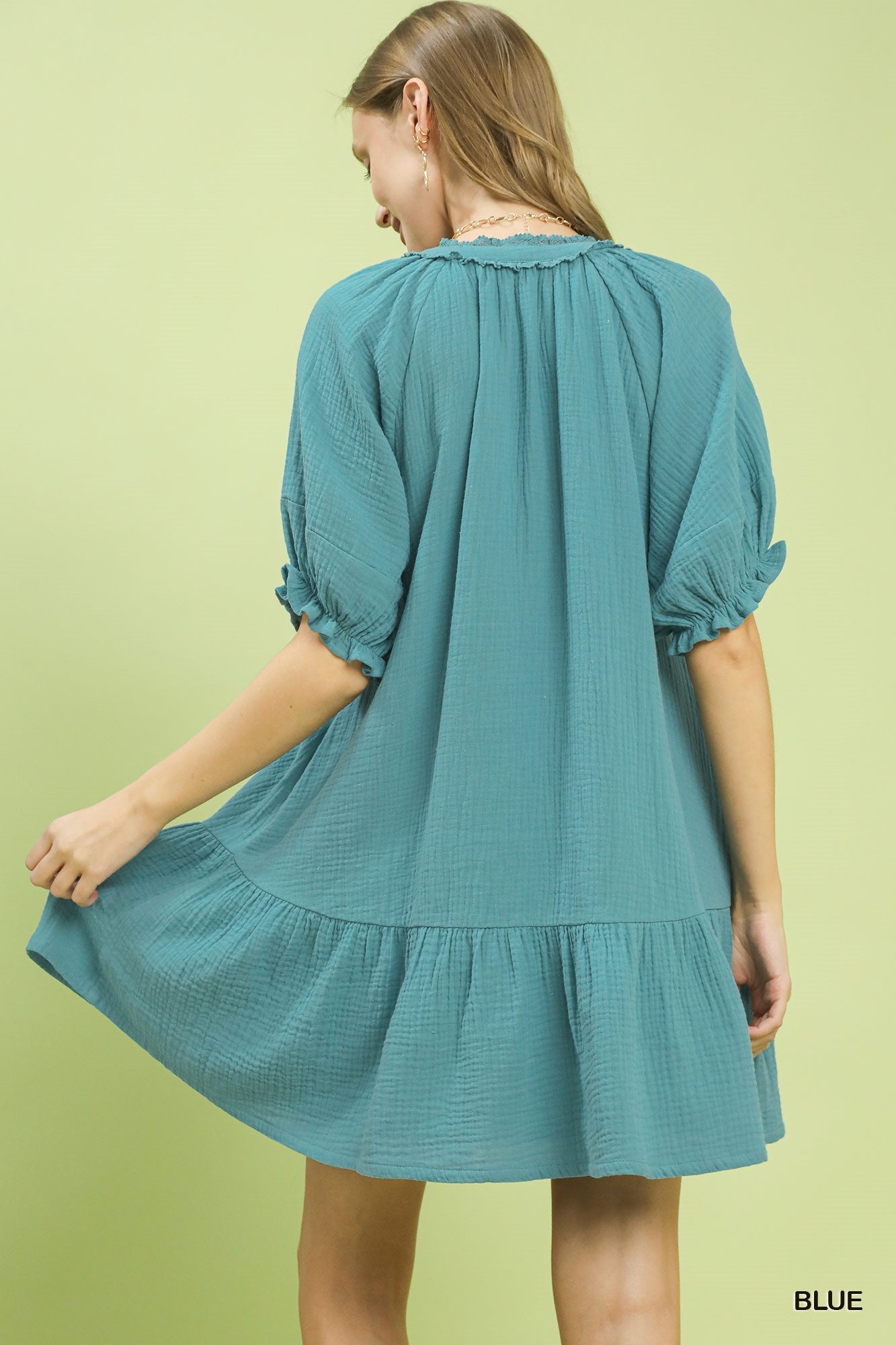 Umgee Cotton Gauze Mini Dress - Bitsy Gypsy Boutique