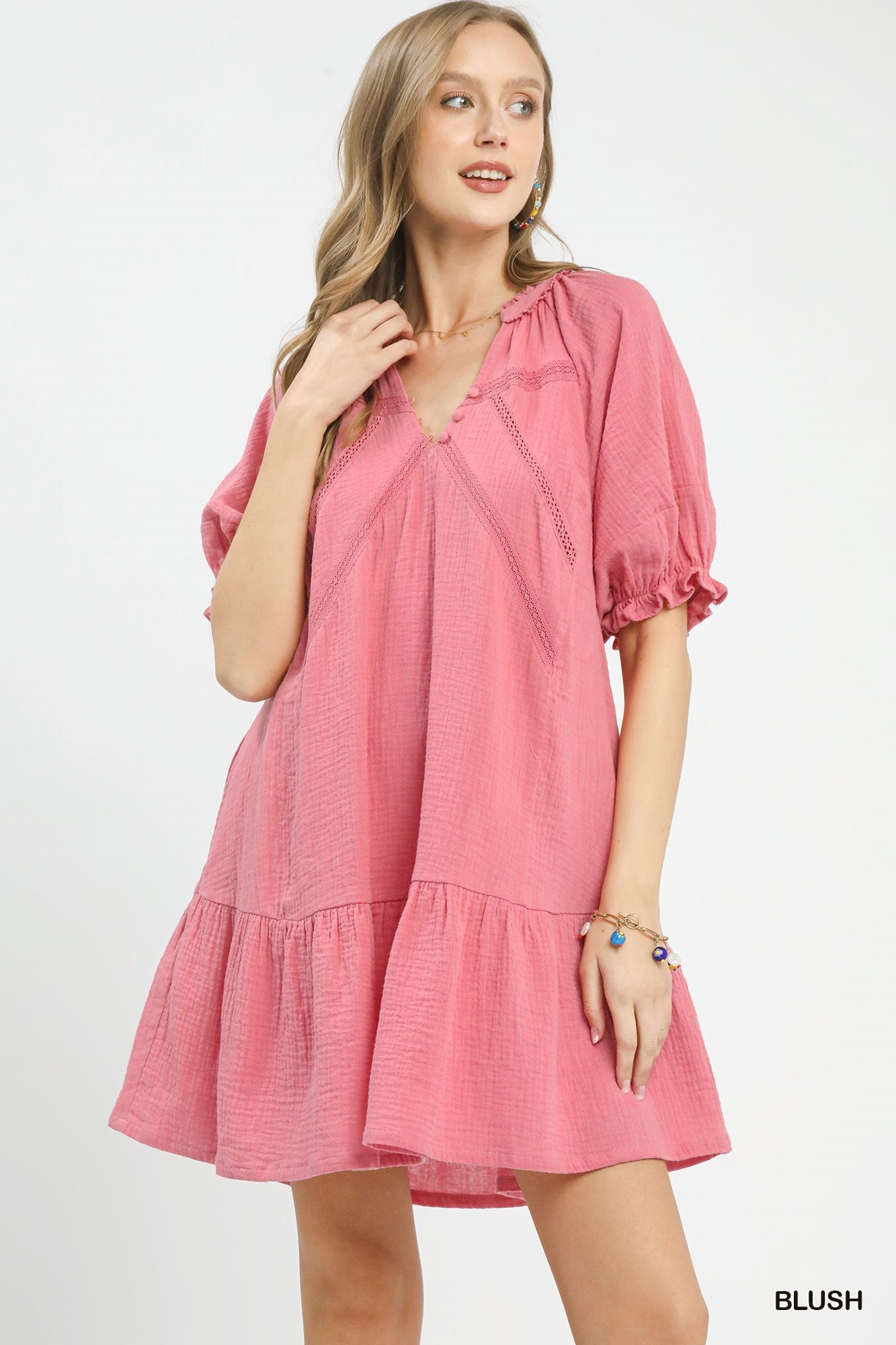 Umgee Cotton Gauze Mini Dress - Bitsy Gypsy Boutique