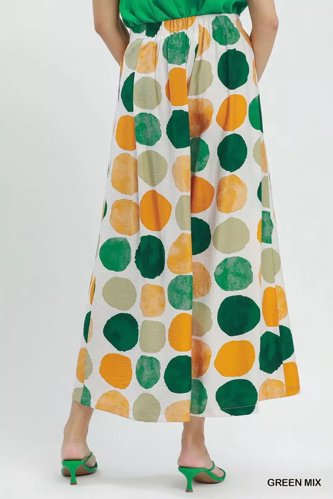 Umgee Dot Print Wide Leg Pants - Bitsy Gypsy Boutique