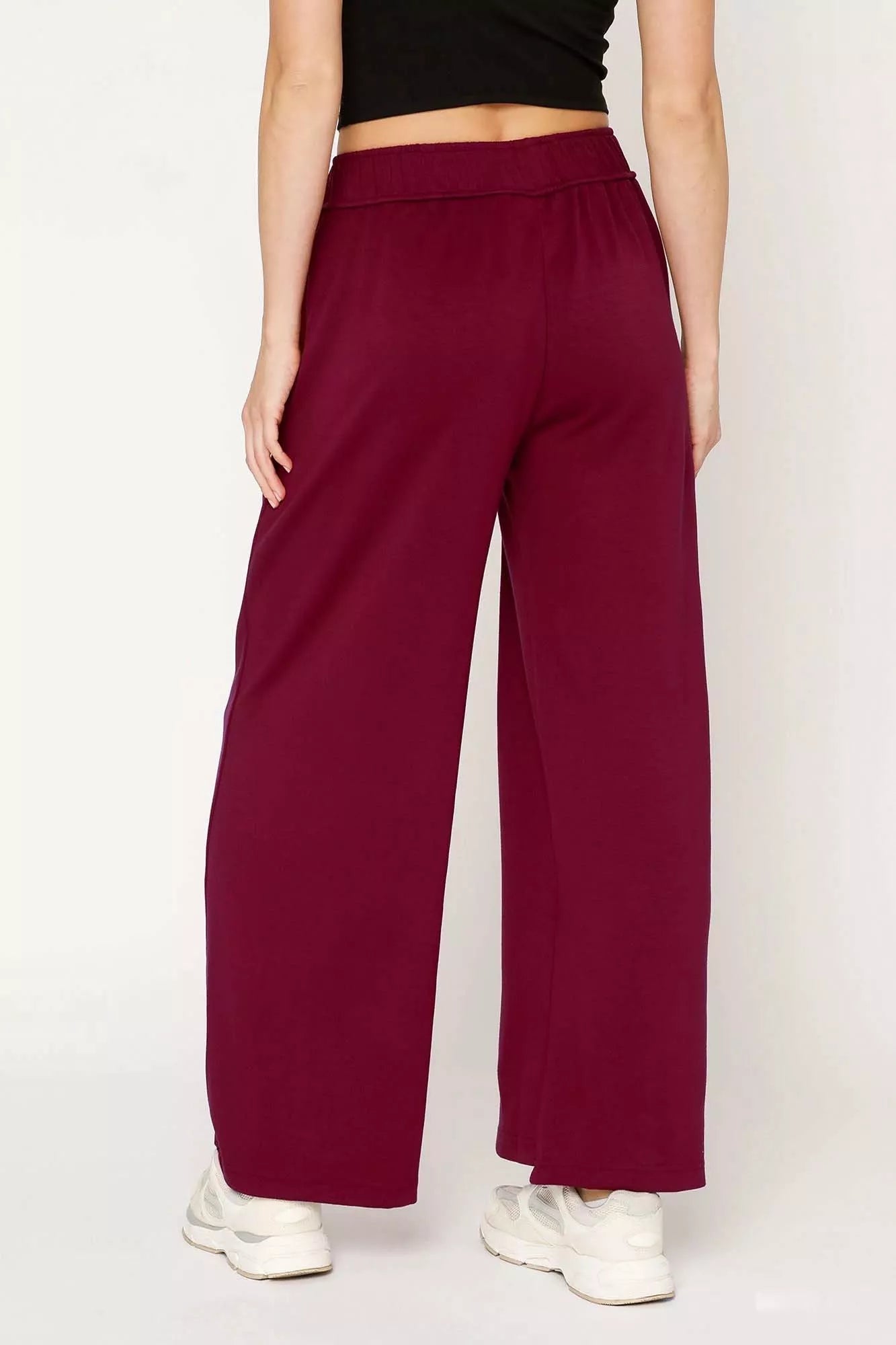 Umgee Elastic Drawstring Waistband Wide Leg Pants - Bitsy Gypsy Boutique
