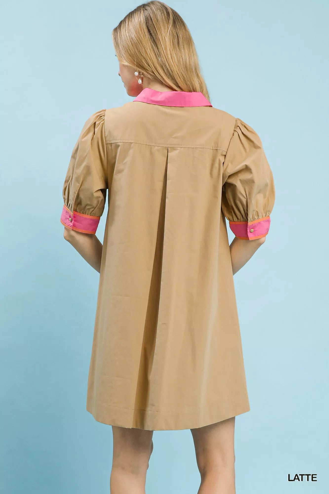 Umgee Embroidered Contrast Trim Tunic Dress - Bitsy Gypsy Boutique
