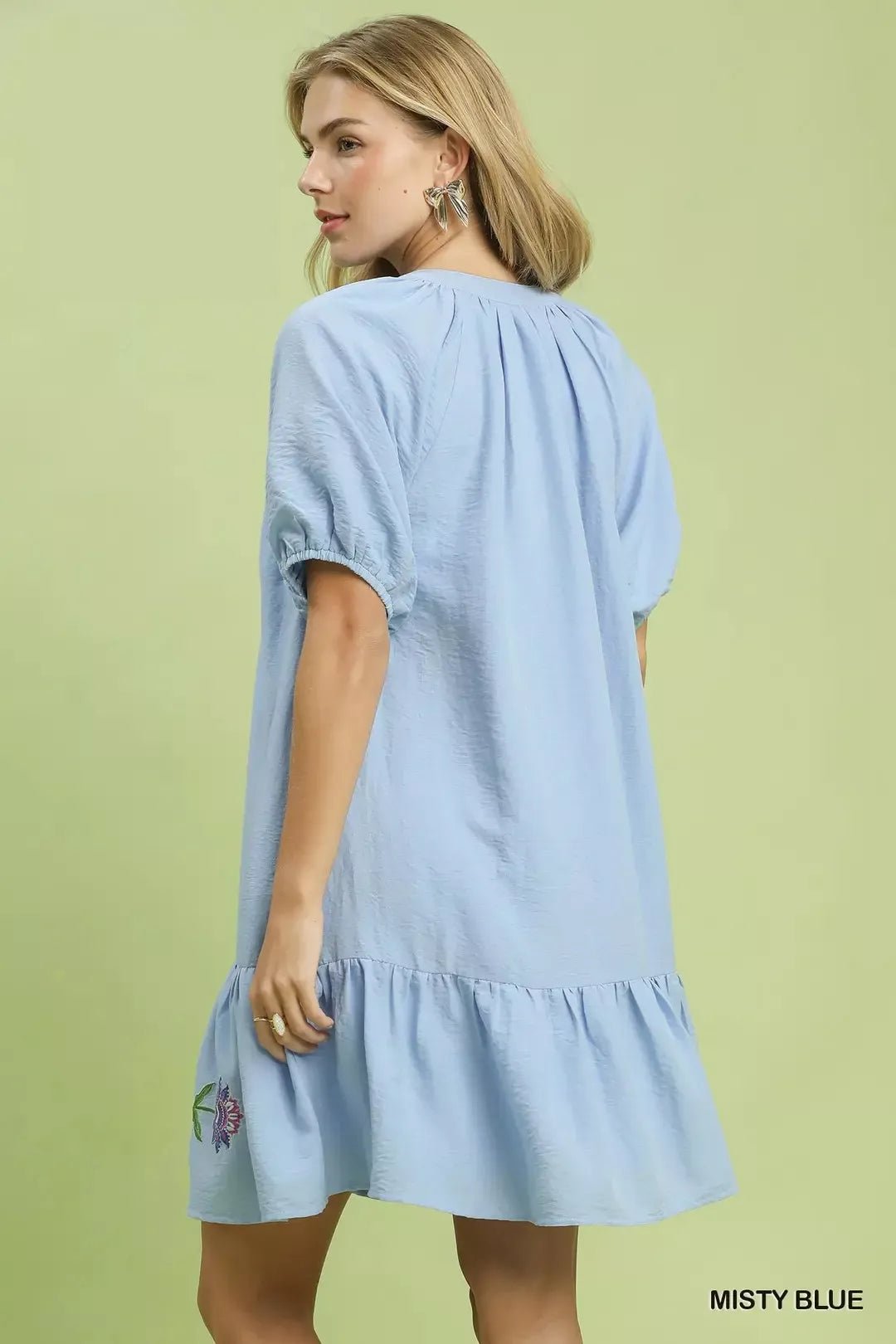 Umgee Embroidered Floral Babydoll Dress - Bitsy Gypsy Boutique