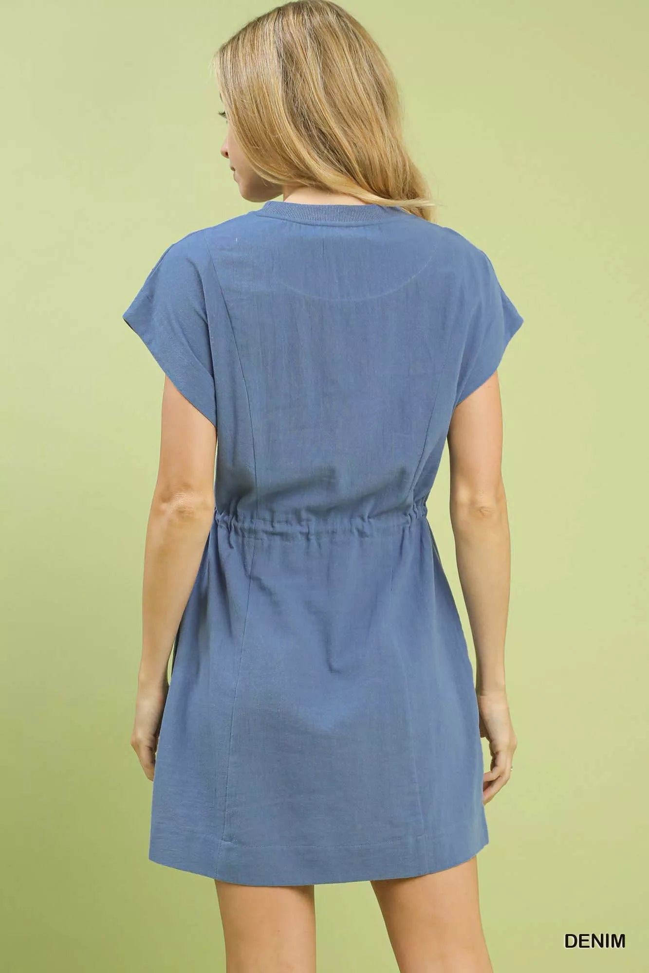 Umgee Embroidered Floral Mini Dress with Waist Tie - Bitsy Gypsy Boutique