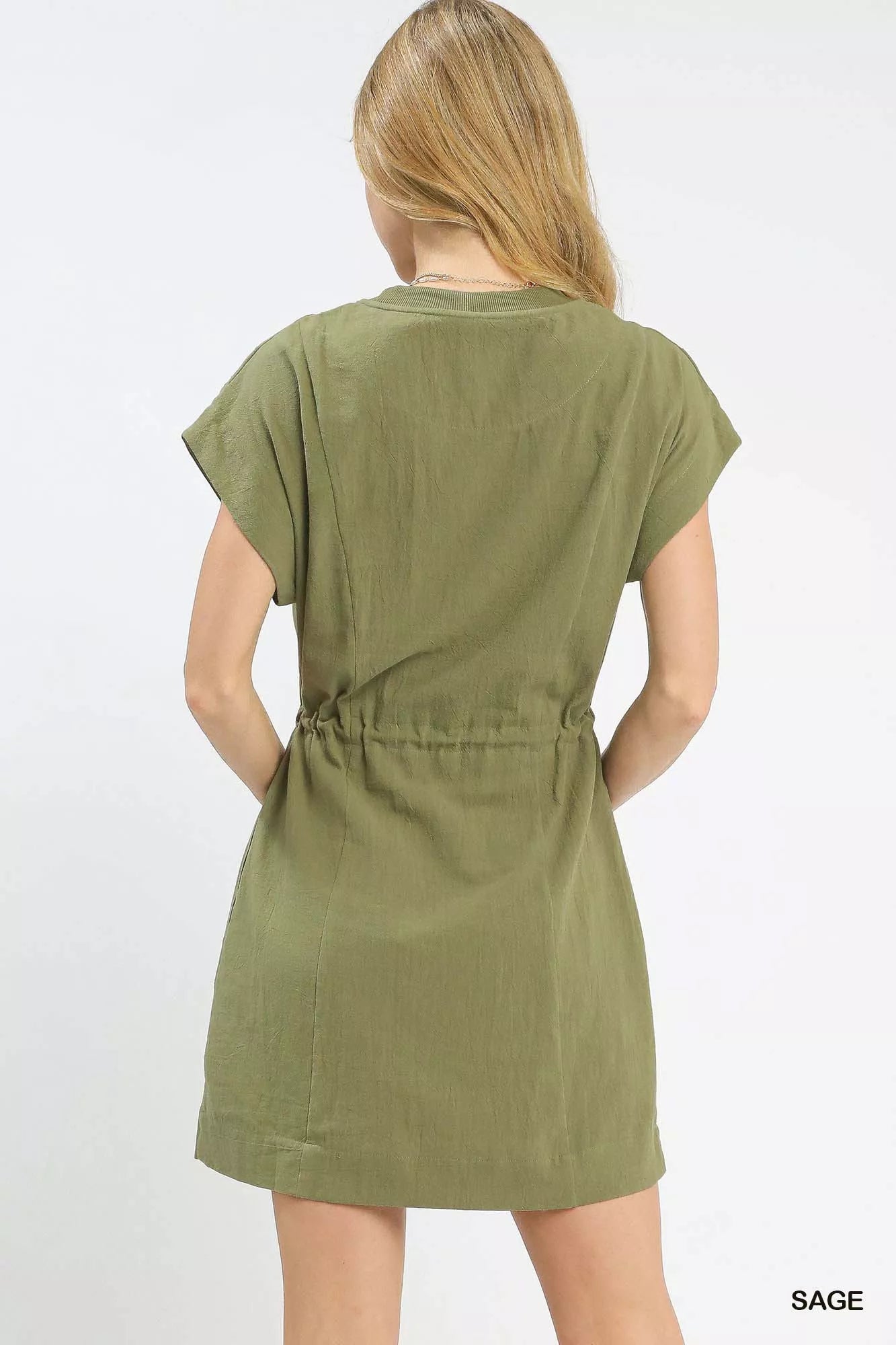 Umgee Embroidered Floral Mini Dress with Waist Tie - Bitsy Gypsy Boutique