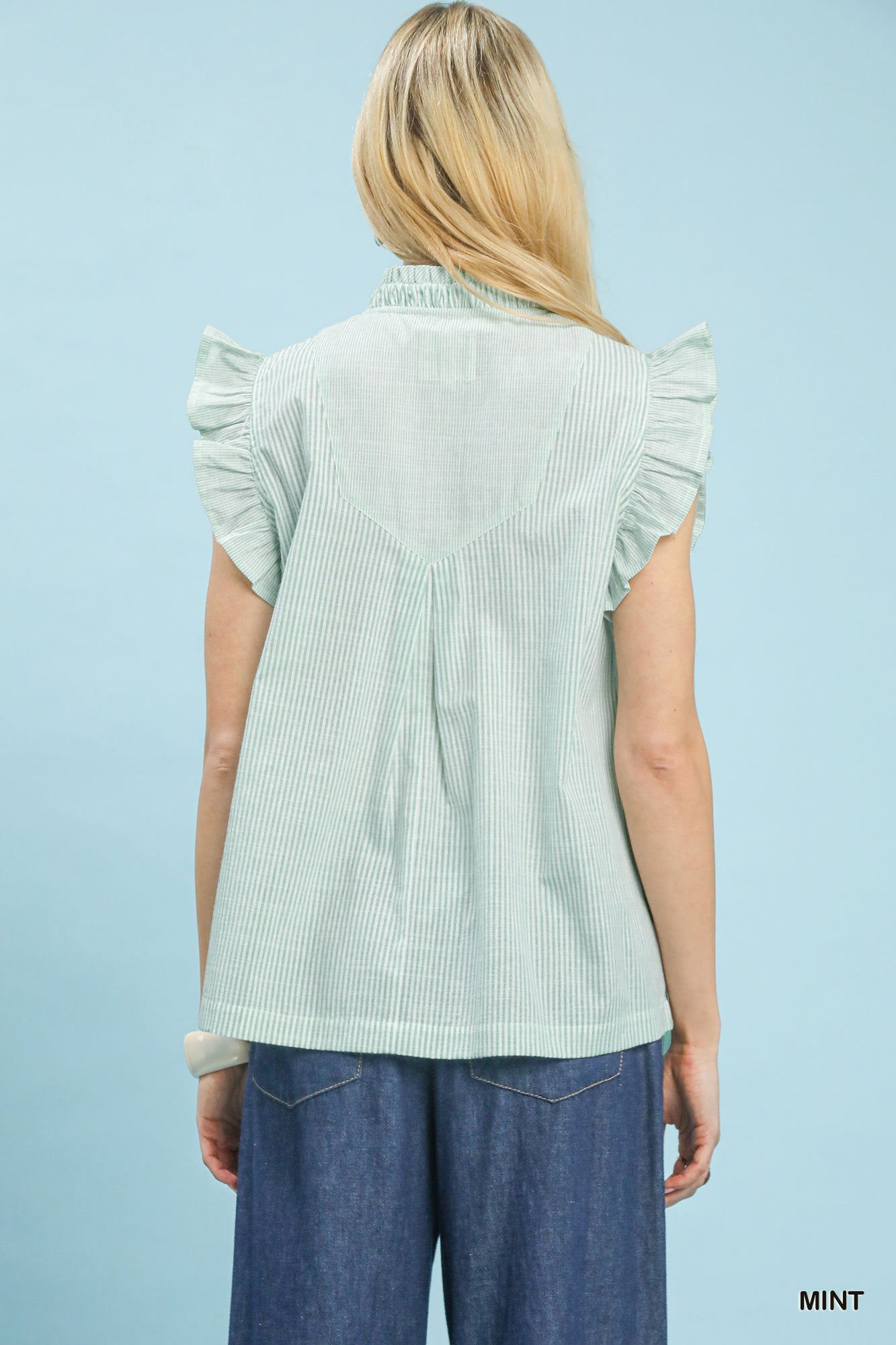 Umgee Embroidered Ruffle Sleeve Popover Top - Bitsy Gypsy Boutique