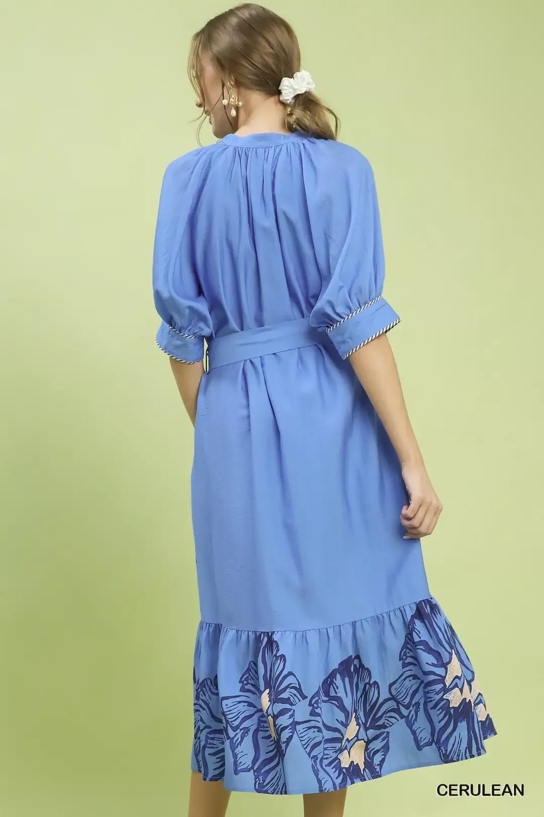 Umgee Floral Belted Midi Dress - Bitsy Gypsy Boutique