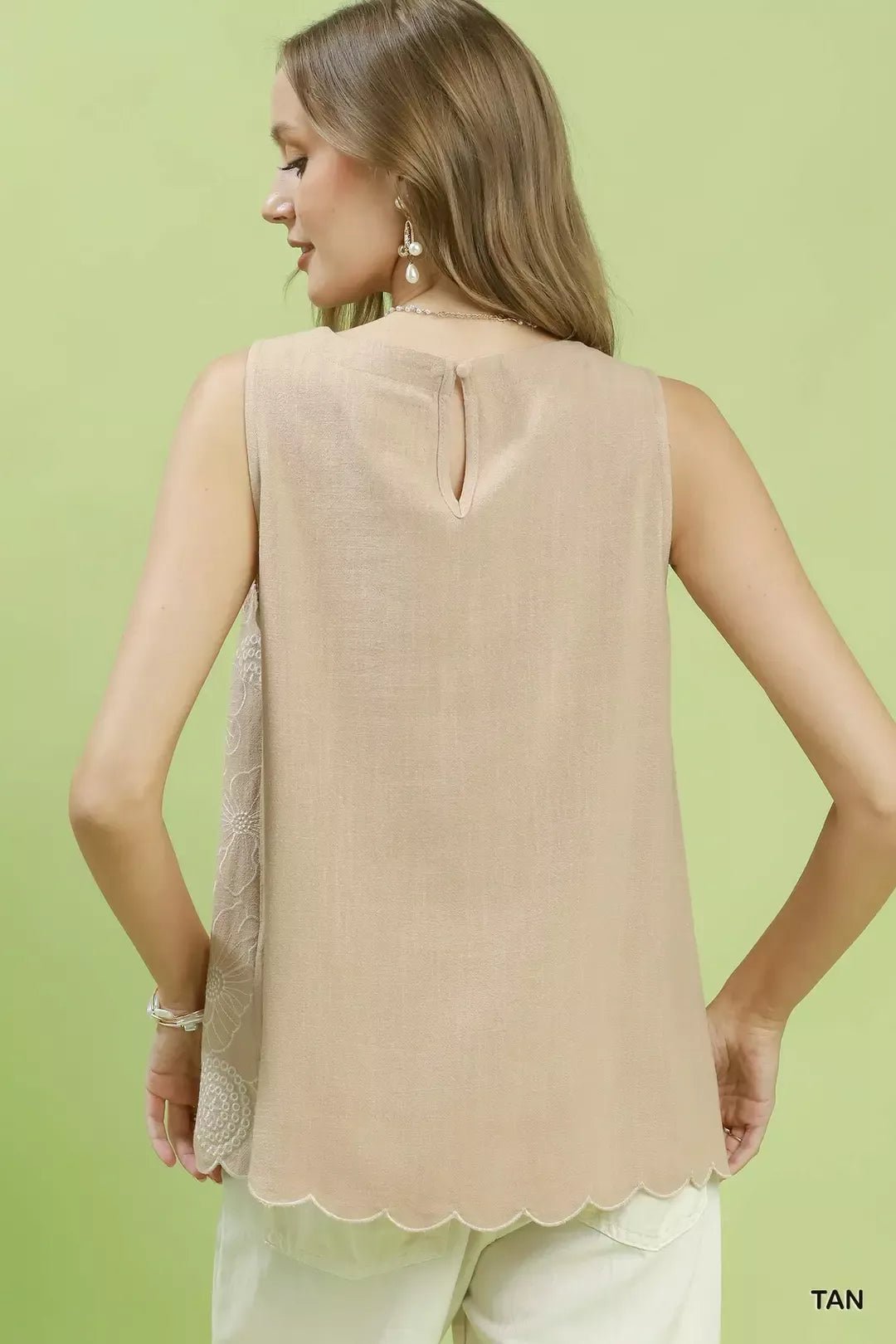 Umgee Floral Embroidered Sleeveless Top - Bitsy Gypsy Boutique