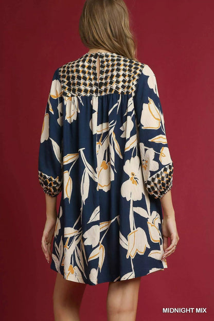 Umgee Floral High - Low Babydoll Dress - Bitsy Gypsy Boutique