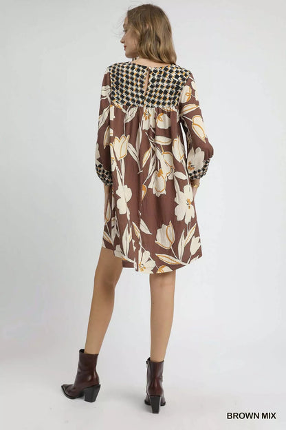 Umgee Floral High - Low Babydoll Dress - Bitsy Gypsy Boutique