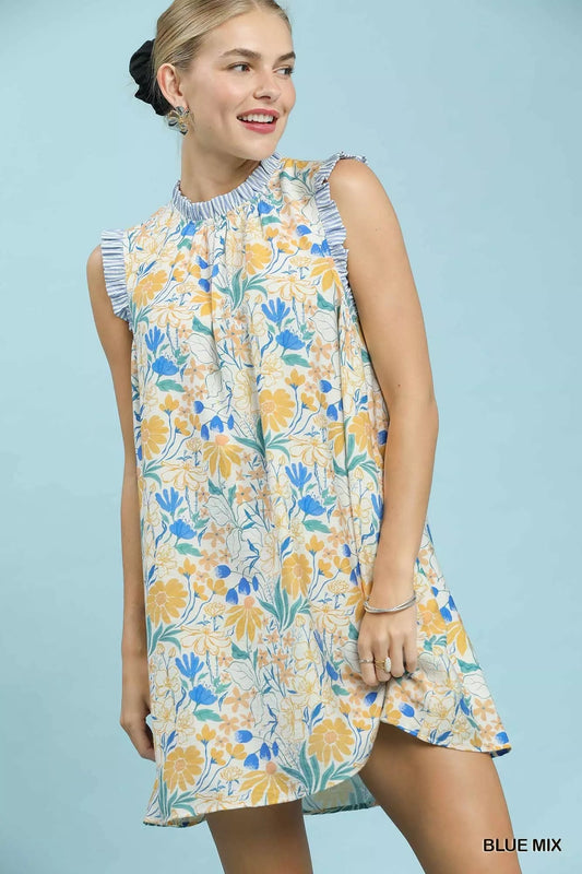 Umgee Floral Print Babydoll Dress - Bitsy Gypsy Boutique