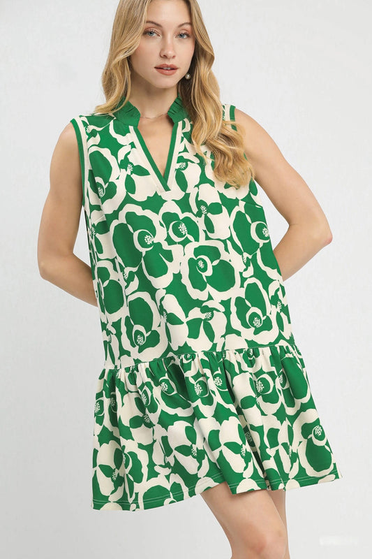 Umgee Floral Sleeveless Tiered Dress - Bitsy Gypsy Boutique