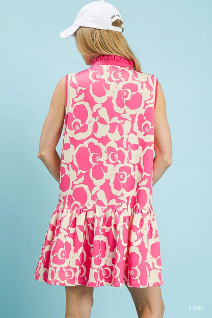 Umgee Floral Sleeveless Tiered Dress - Bitsy Gypsy Boutique