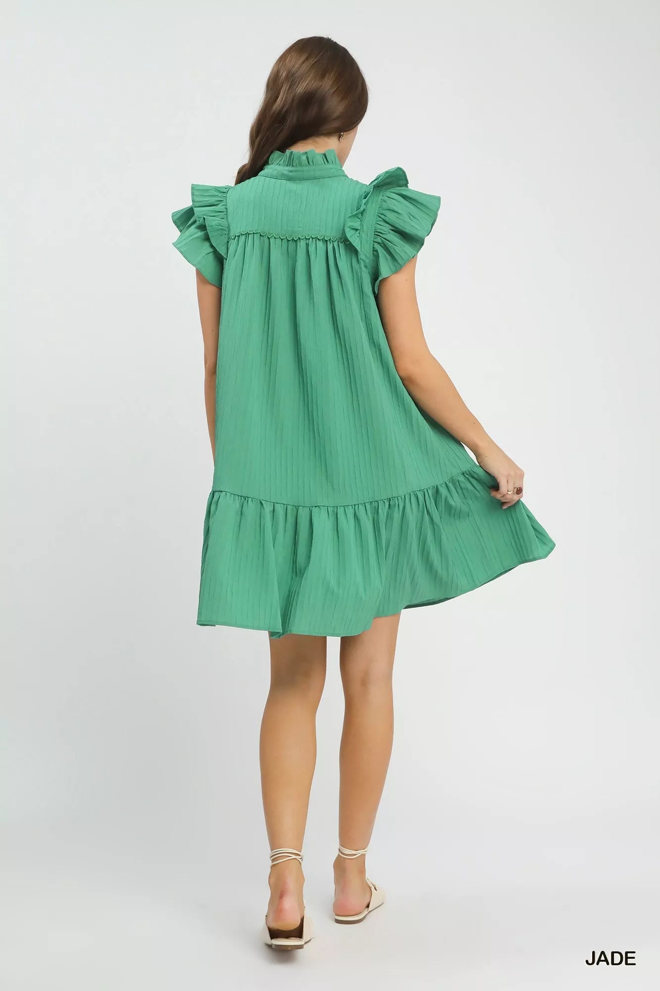 Umgee Flutter Sleeve Tiered Dress - Bitsy Gypsy Boutique