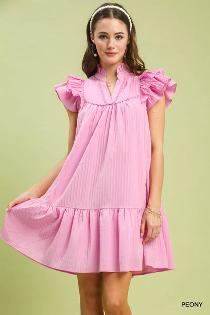 Umgee Flutter Sleeve Tiered Dress - Bitsy Gypsy Boutique