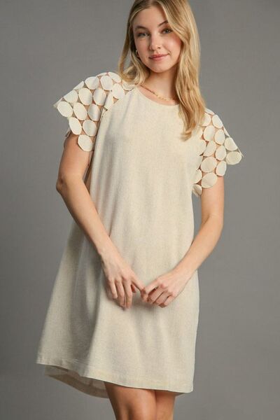 Umgee Full Size Round Neck Mini Dress - Bitsy Gypsy Boutique