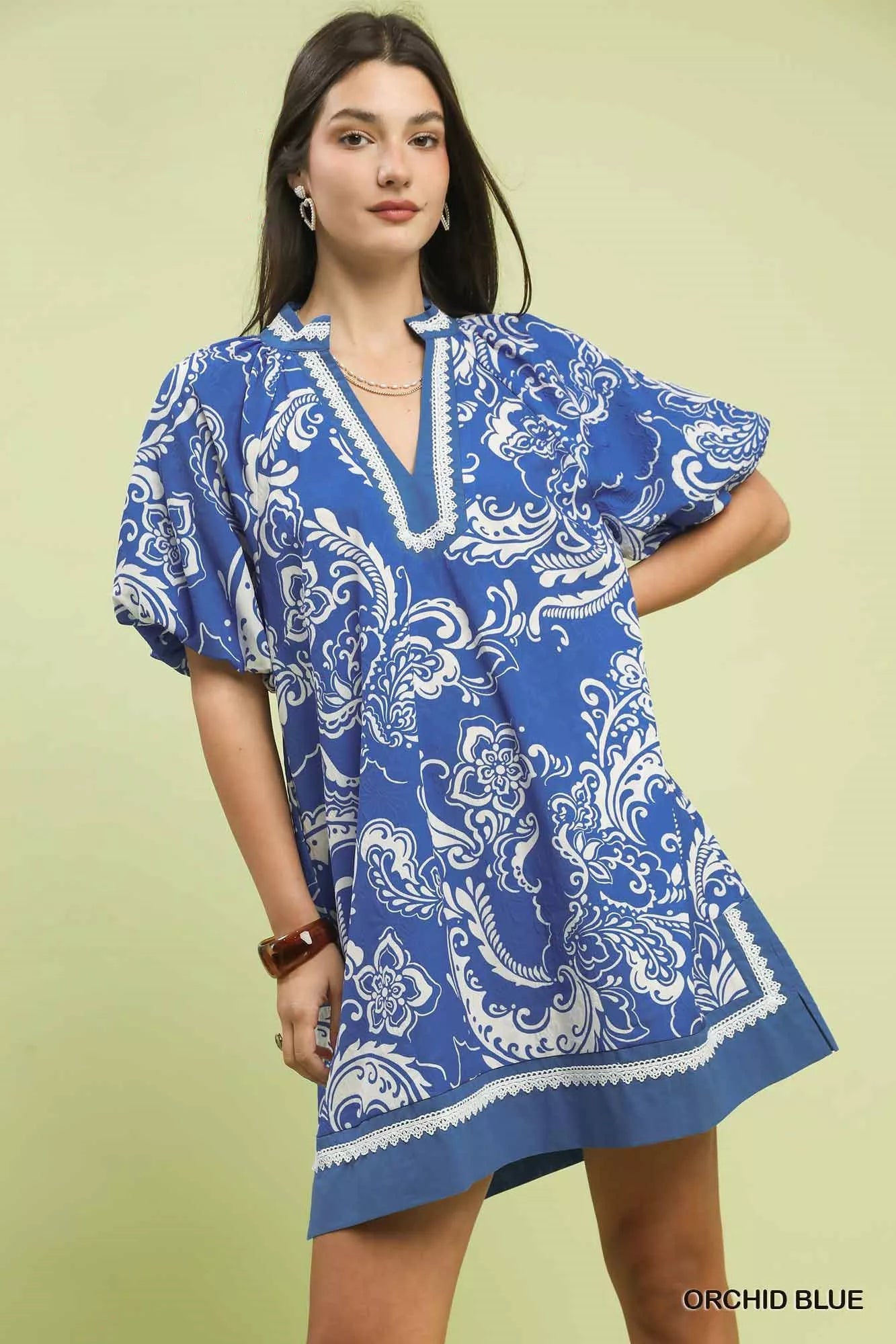 Umgee Jacquard Two Tone Mini Dress - Bitsy Gypsy Boutique