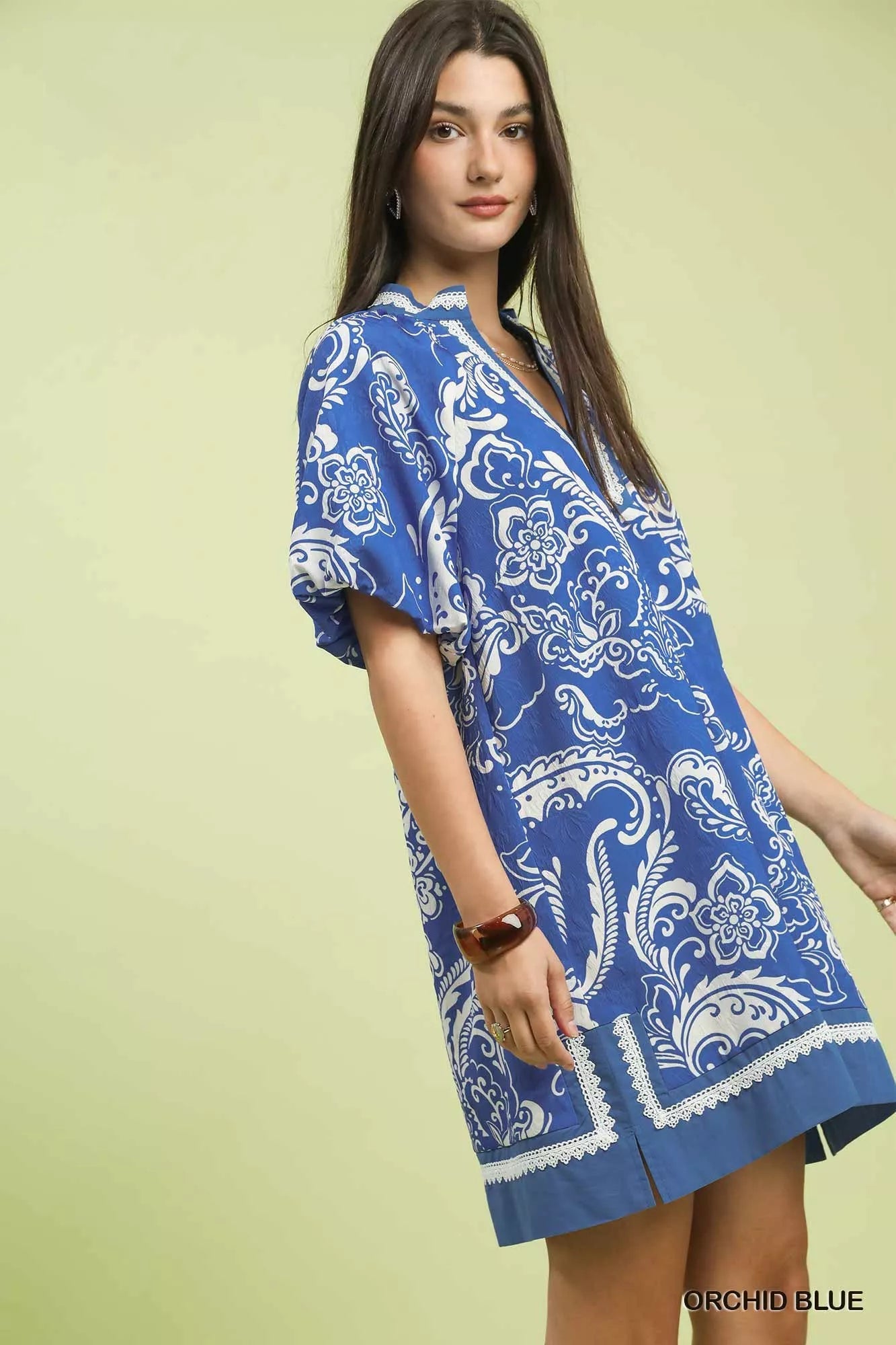 Umgee Jacquard Two Tone Mini Dress - Bitsy Gypsy Boutique