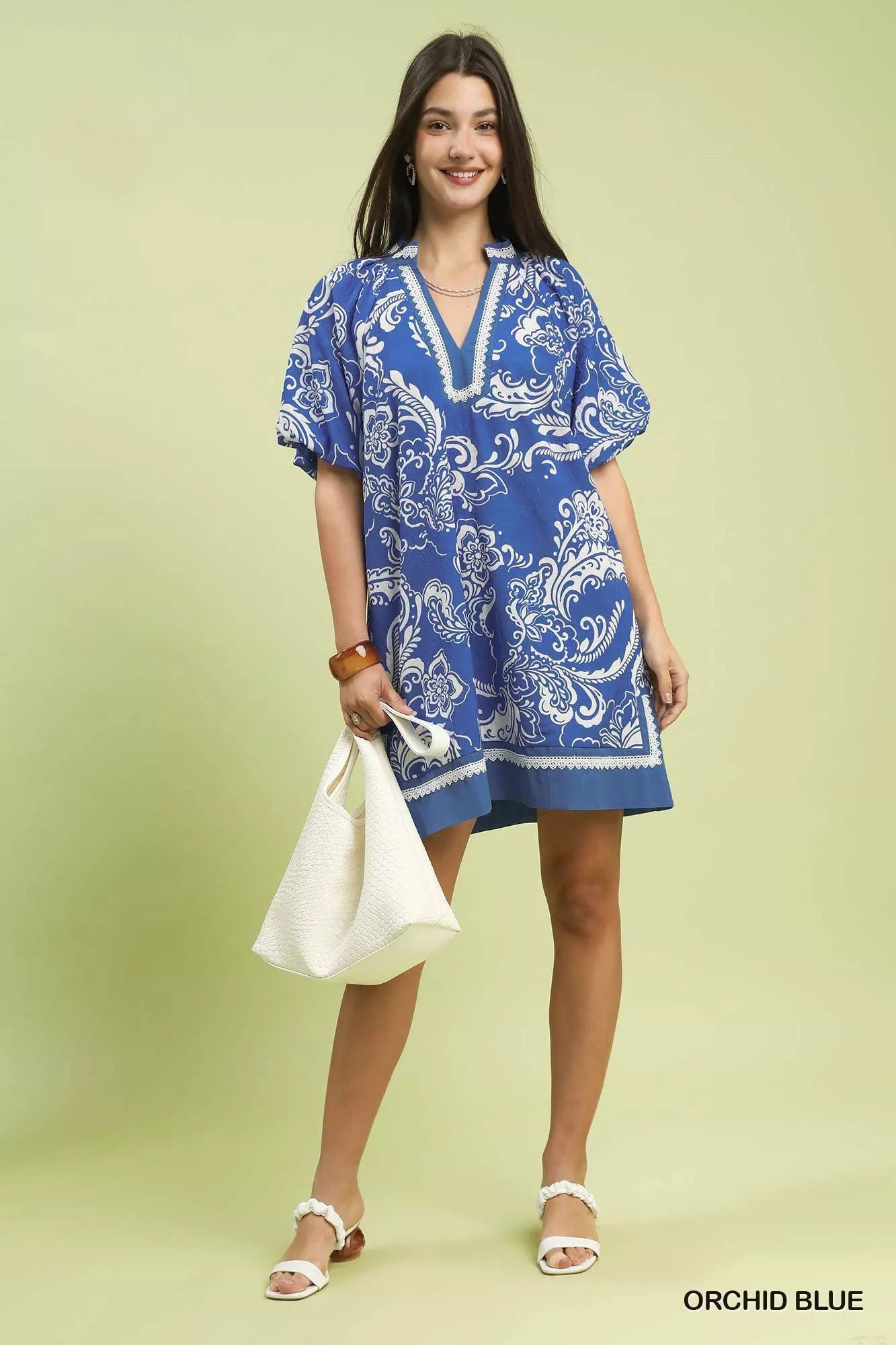 Umgee Jacquard Two Tone Mini Dress - Bitsy Gypsy Boutique