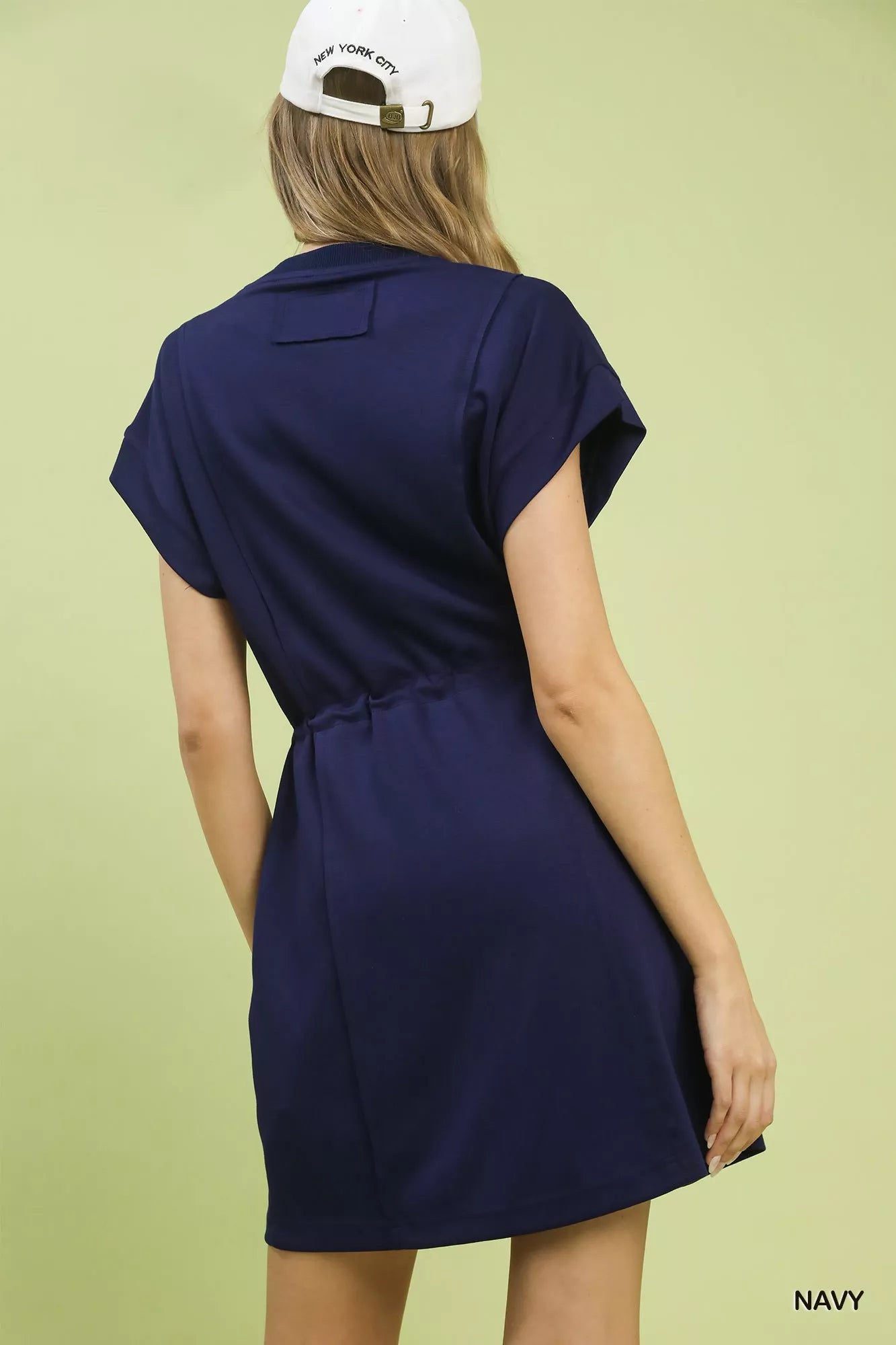 Umgee Knit Zip Front Drawstring Dress - Bitsy Gypsy Boutique