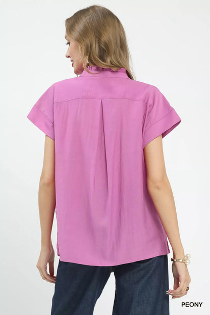 Umgee Lace Button - Front Top - Bitsy Gypsy Boutique