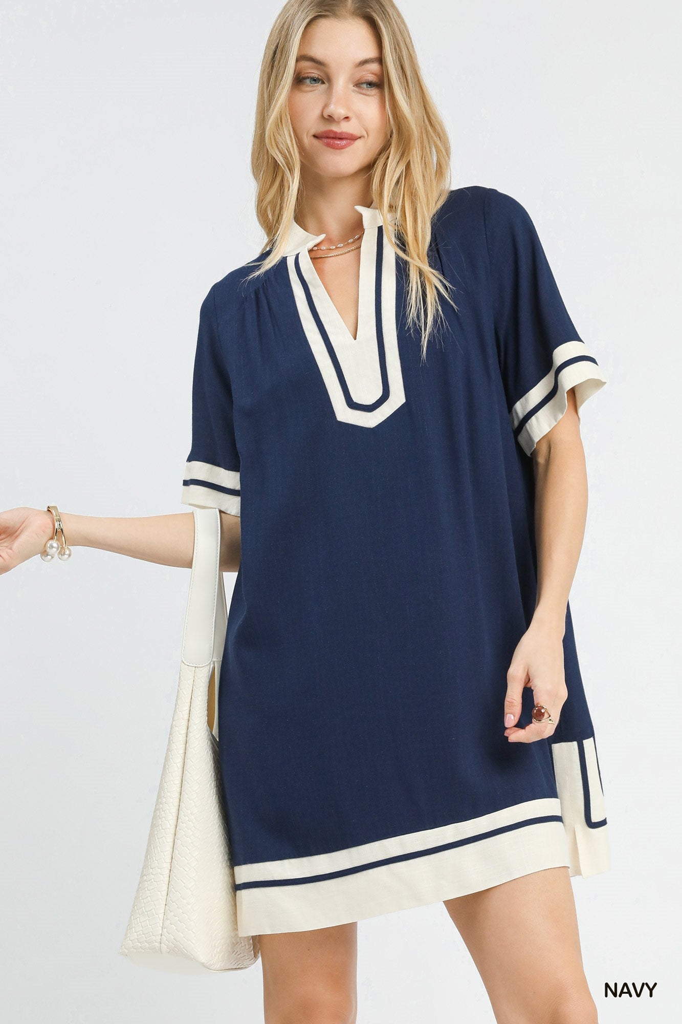 Umgee Linen Rayon Mini Dress - Bitsy Gypsy Boutique