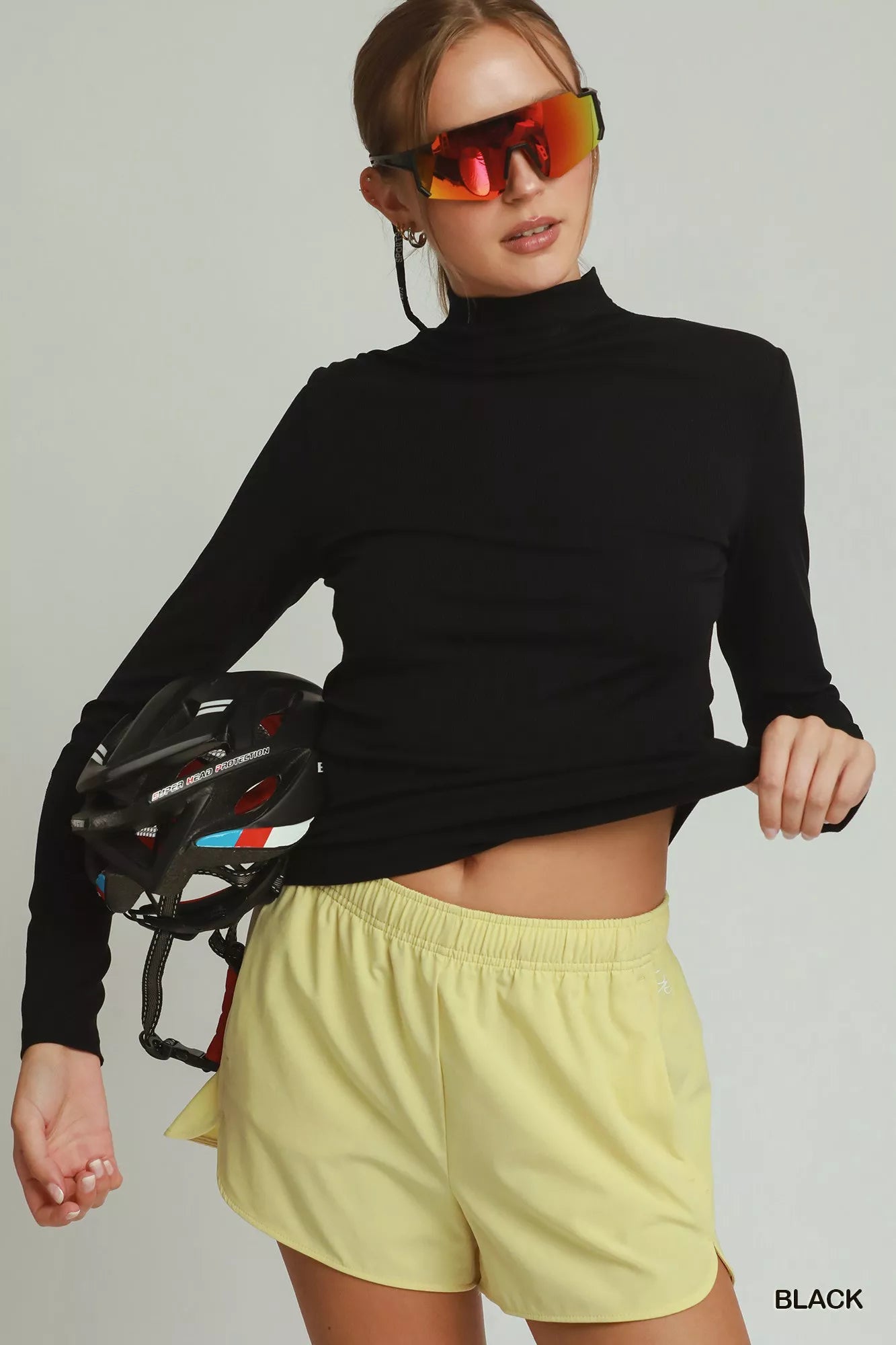 Umgee Long Sleeve Mock Neck Top - Bitsy Gypsy Boutique
