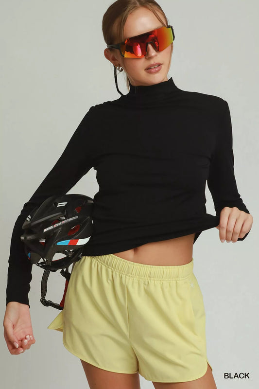 Umgee Long Sleeve Mock Neck Top - Bitsy Gypsy Boutique