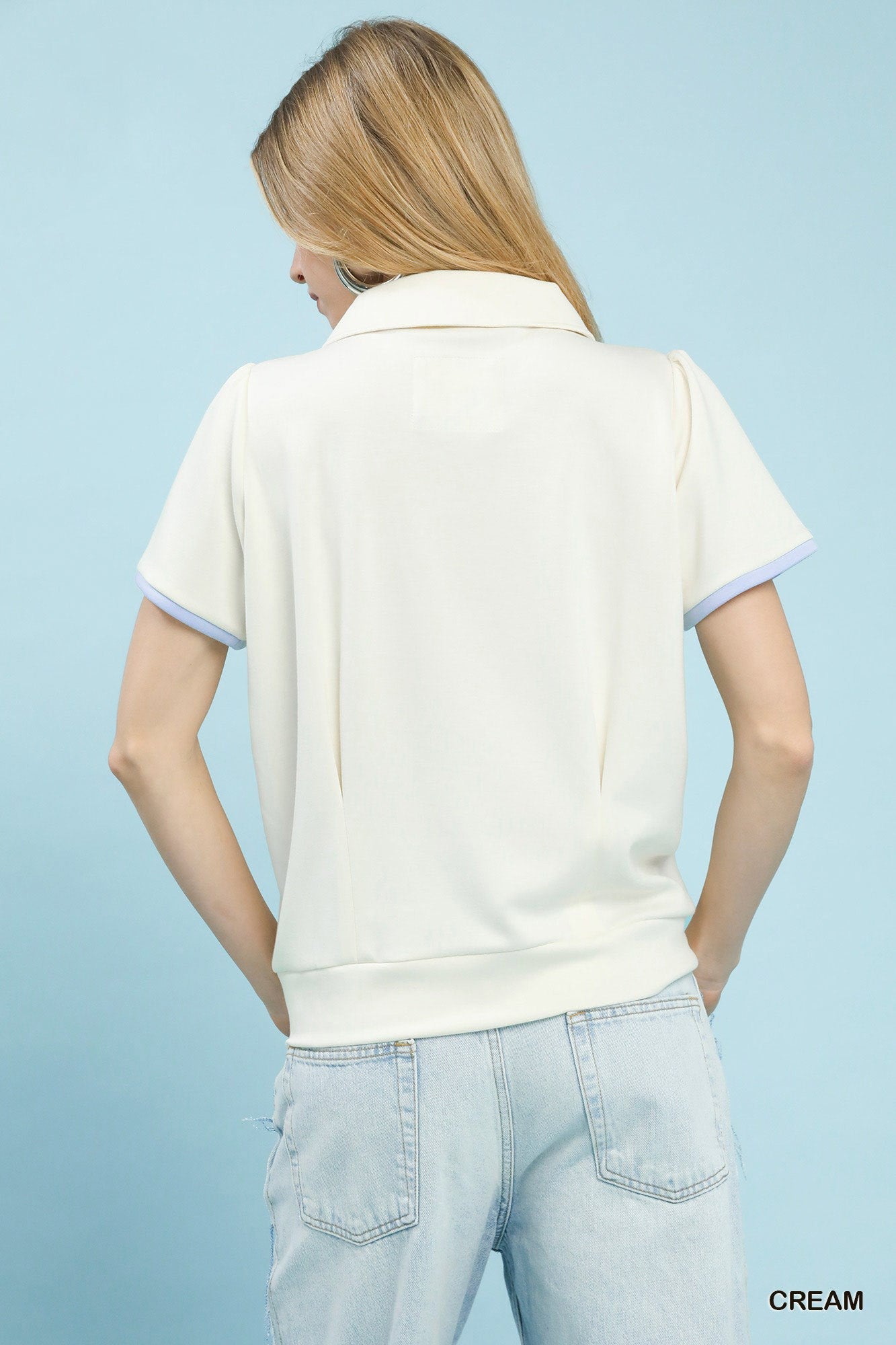 Umgee Luxe Knit V - Neck Short Sleeve Top - Bitsy Gypsy Boutique