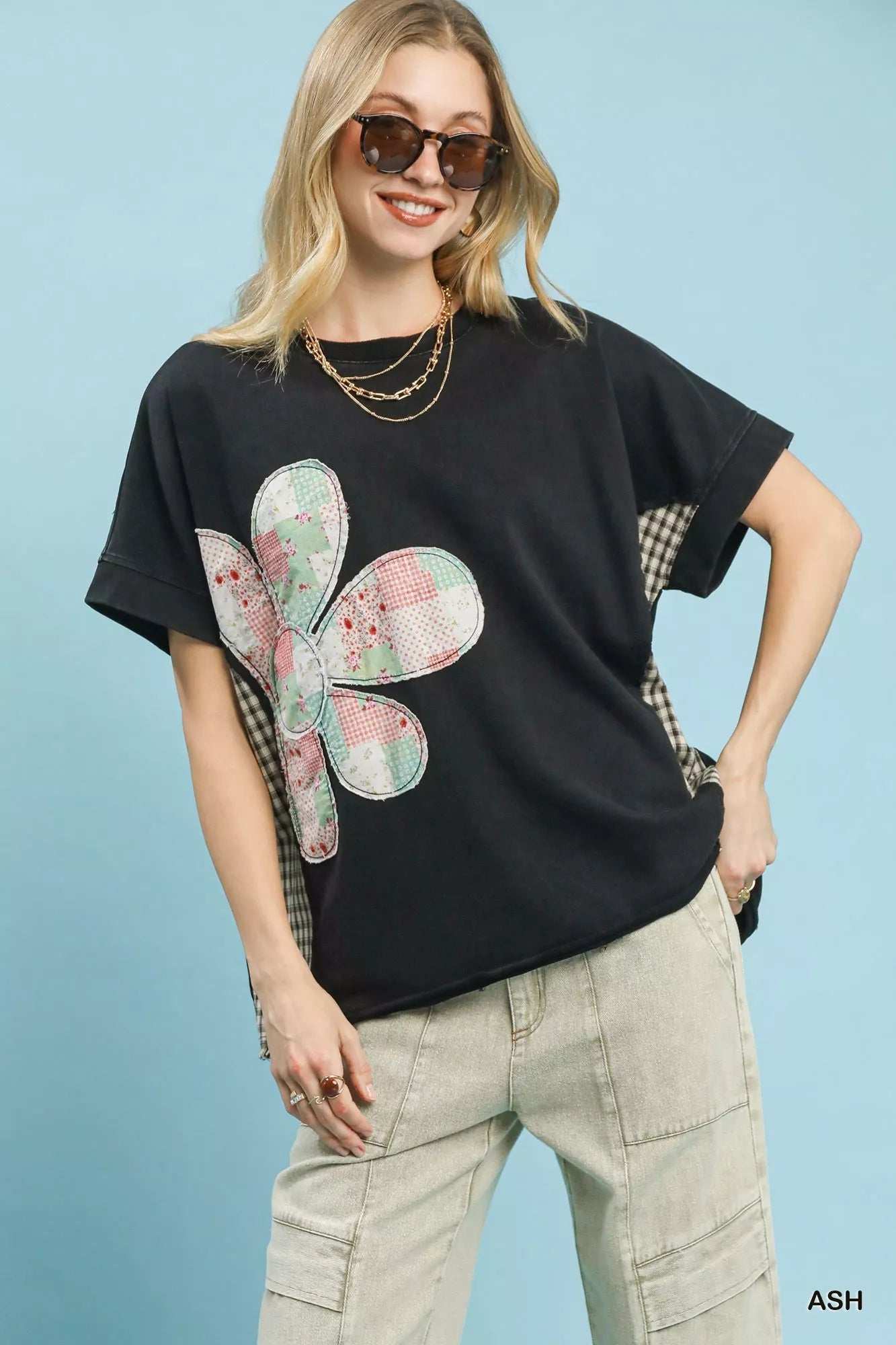 Umgee Mineral Wash French Terry Top - Bitsy Gypsy Boutique