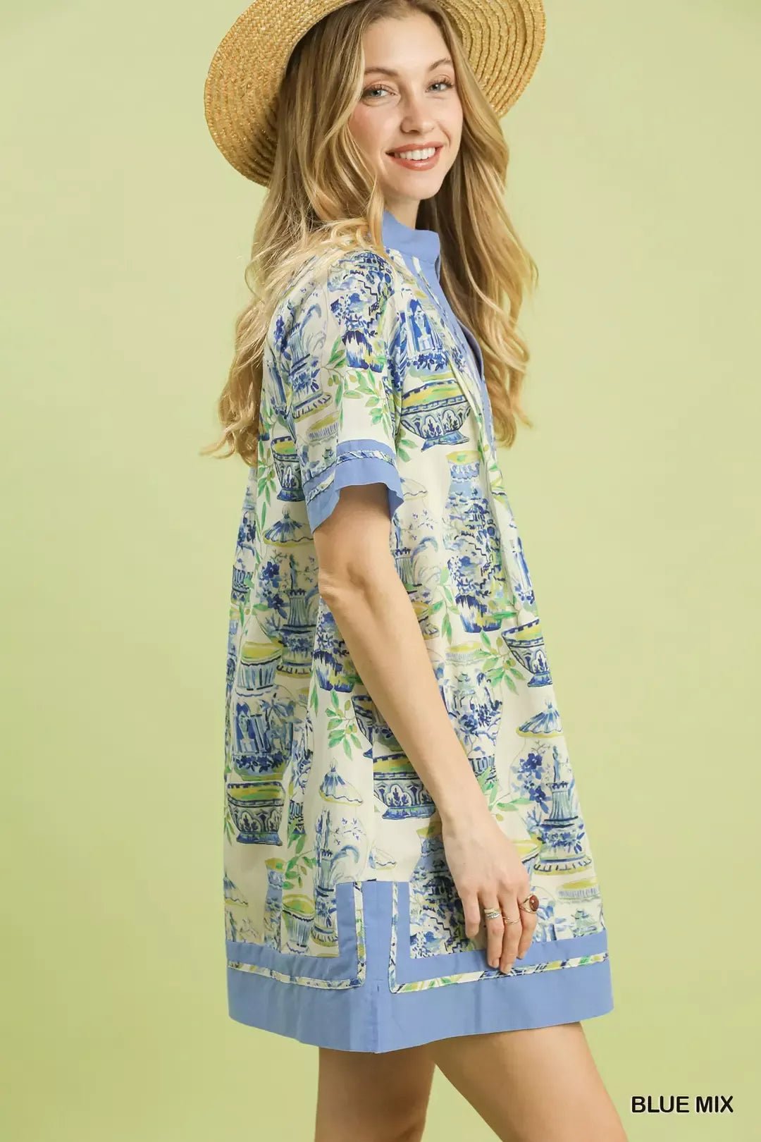 Umgee Mix Abstract Print Mini Dress - Bitsy Gypsy Boutique