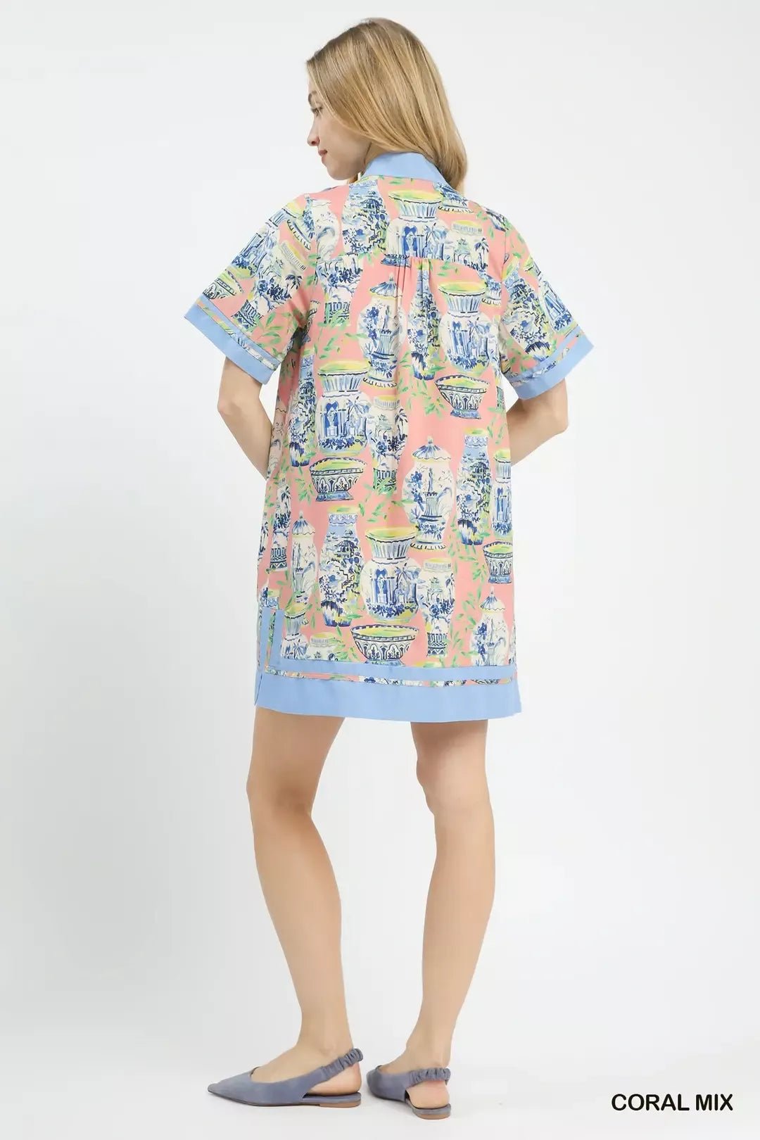 Umgee Mix Abstract Print Mini Dress - Bitsy Gypsy Boutique