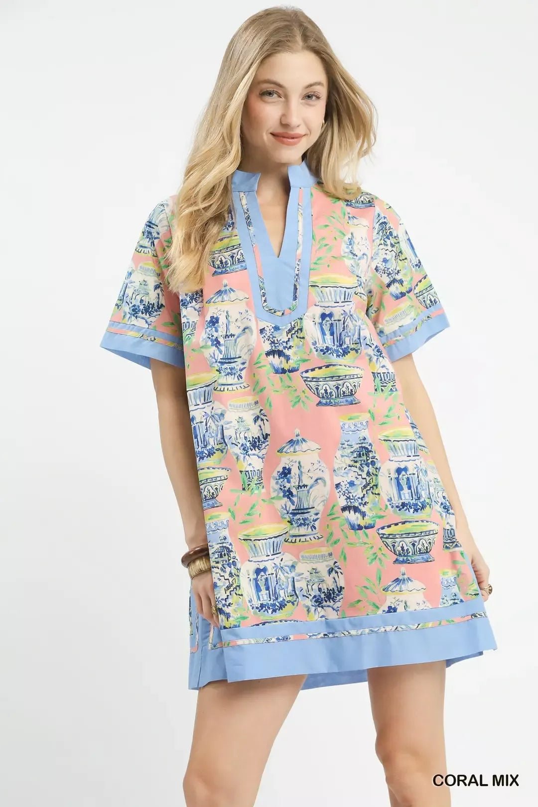 Umgee Mix Abstract Print Mini Dress - Bitsy Gypsy Boutique