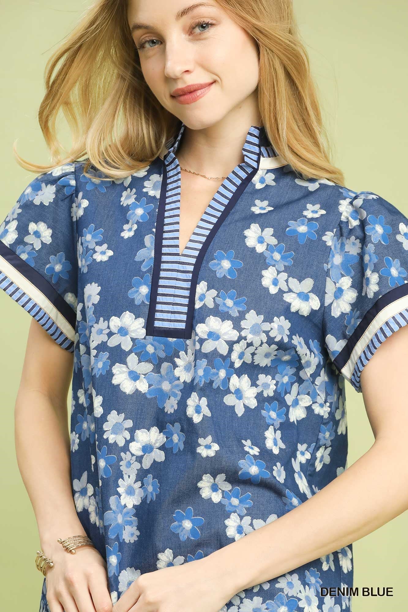 Umgee Mixed Media Print Top - Bitsy Gypsy Boutique