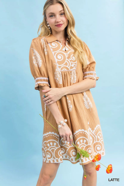 Umgee Paisley Mandala Print Babydoll Dress - Bitsy Gypsy Boutique