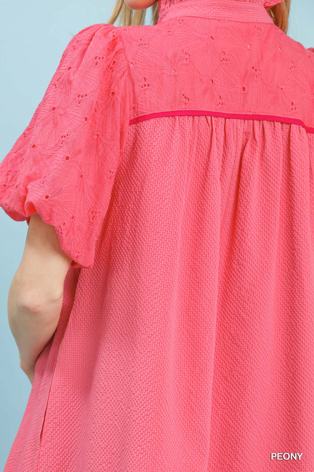 Umgee Puff Sleeve Textured Babydoll Dress - Bitsy Gypsy Boutique