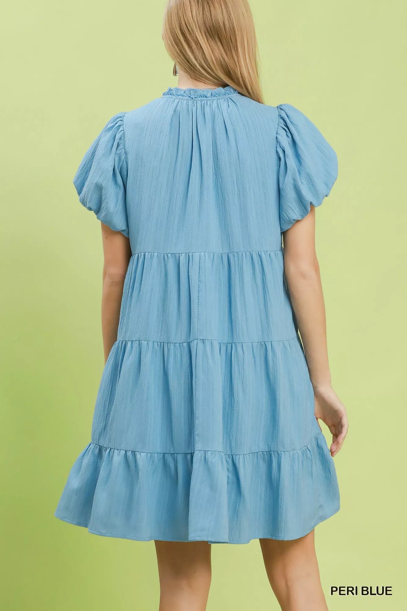Umgee Puff Sleeve Tiered Babydoll Dress - Bitsy Gypsy Boutique