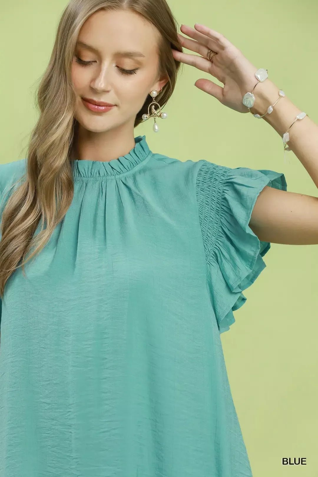 Umgee Ruffle Flutter Sleeve Dress - Bitsy Gypsy Boutique