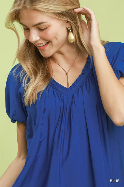 Umgee Ruffle Hem Shift Mini Dress - Bitsy Gypsy Boutique