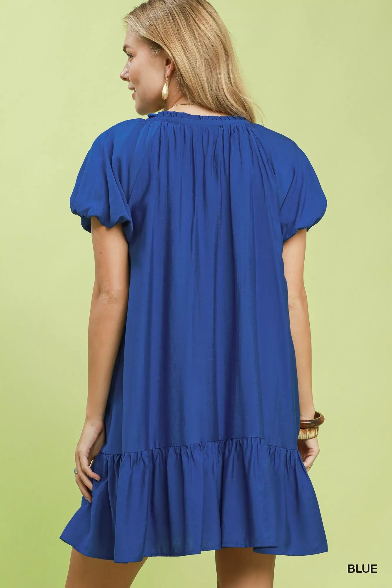 Umgee Ruffle Hem Shift Mini Dress - Bitsy Gypsy Boutique