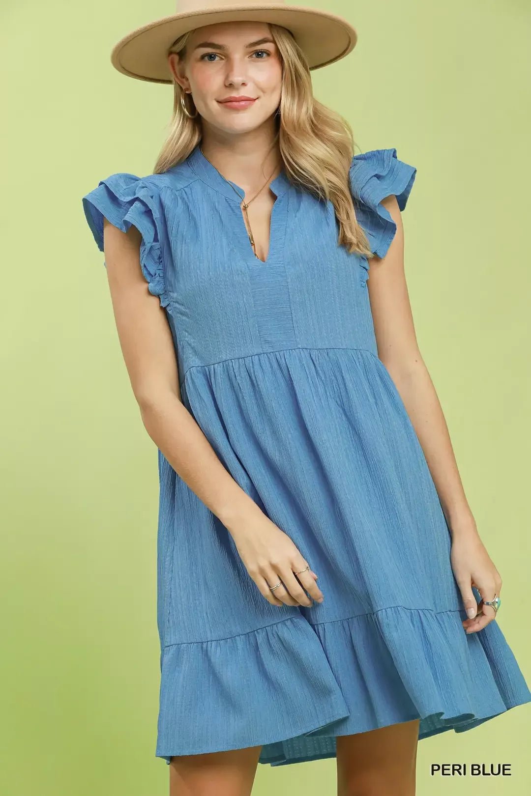 Umgee Ruffle Sleeve Babydoll Dress - Bitsy Gypsy Boutique