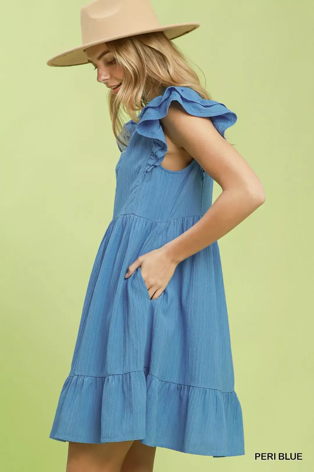 Umgee Ruffle Sleeve Babydoll Dress - Bitsy Gypsy Boutique